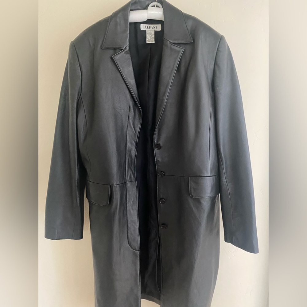 Alfani women’s leather coat- LARGE